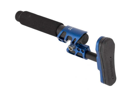 Odin Works Zulu 2.0 Blue Adjustable rifle stock features a reversible QD sling swivel cup and easy LOP adjustments